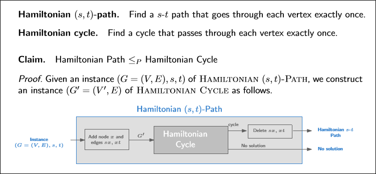Reduction Hamiltonian (s,t) path to Hamiltonian Cycle