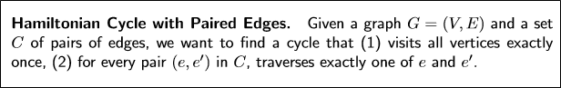 Hamiltonian Cycle with Paired Edges