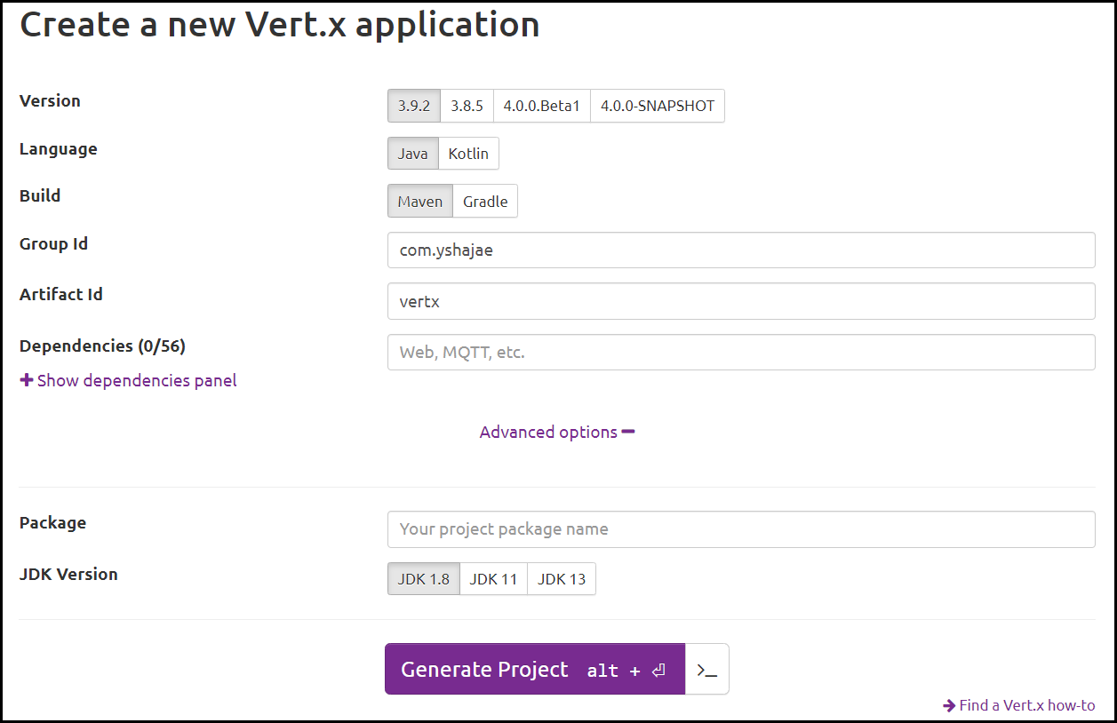 Vertx Starter